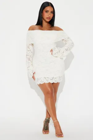 Aurelia Lace Mini Dress - Ivory