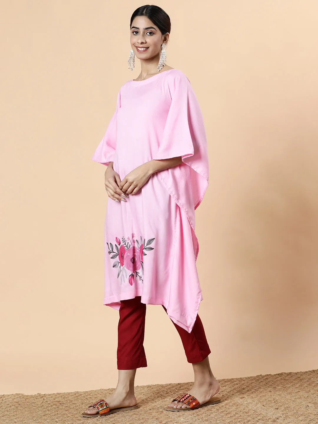 BabyPink LongKurta - GulgastaEGulab