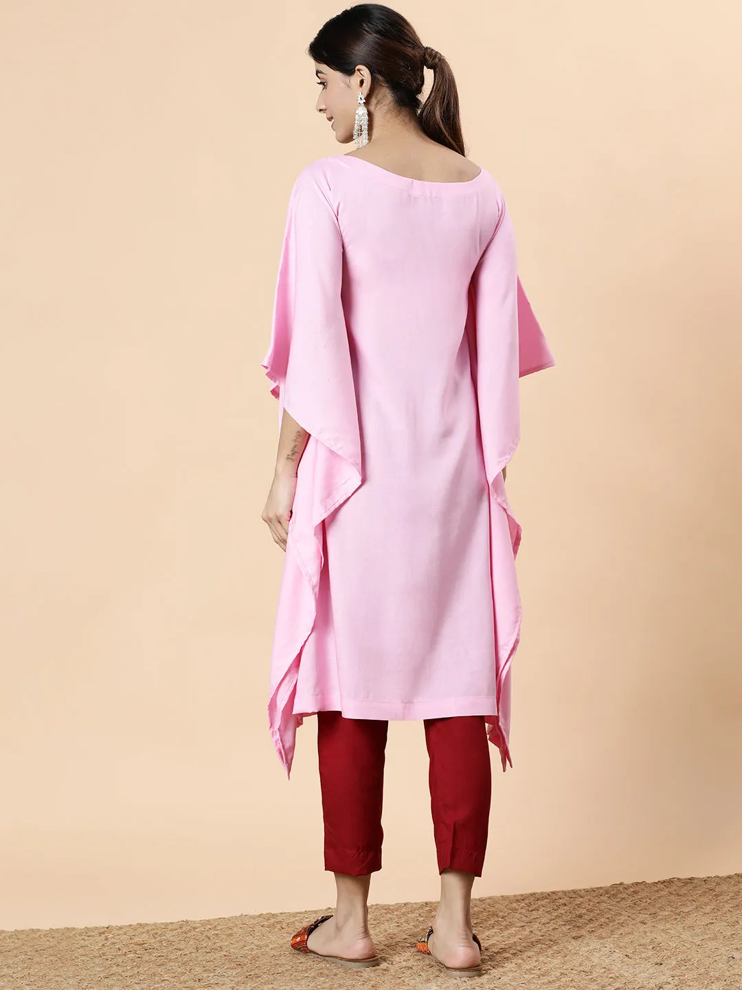 BabyPink LongKurta - GulgastaEGulab