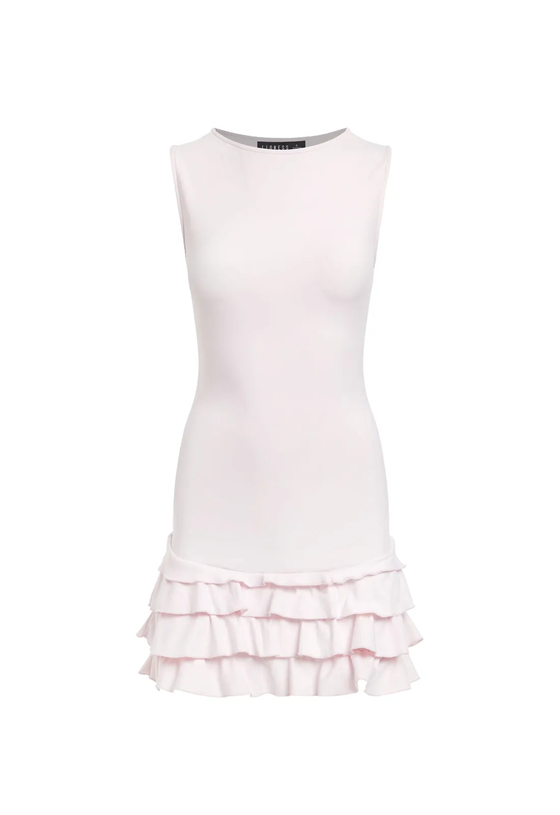 BISOUS RUFFLE DRESS - BLUSH