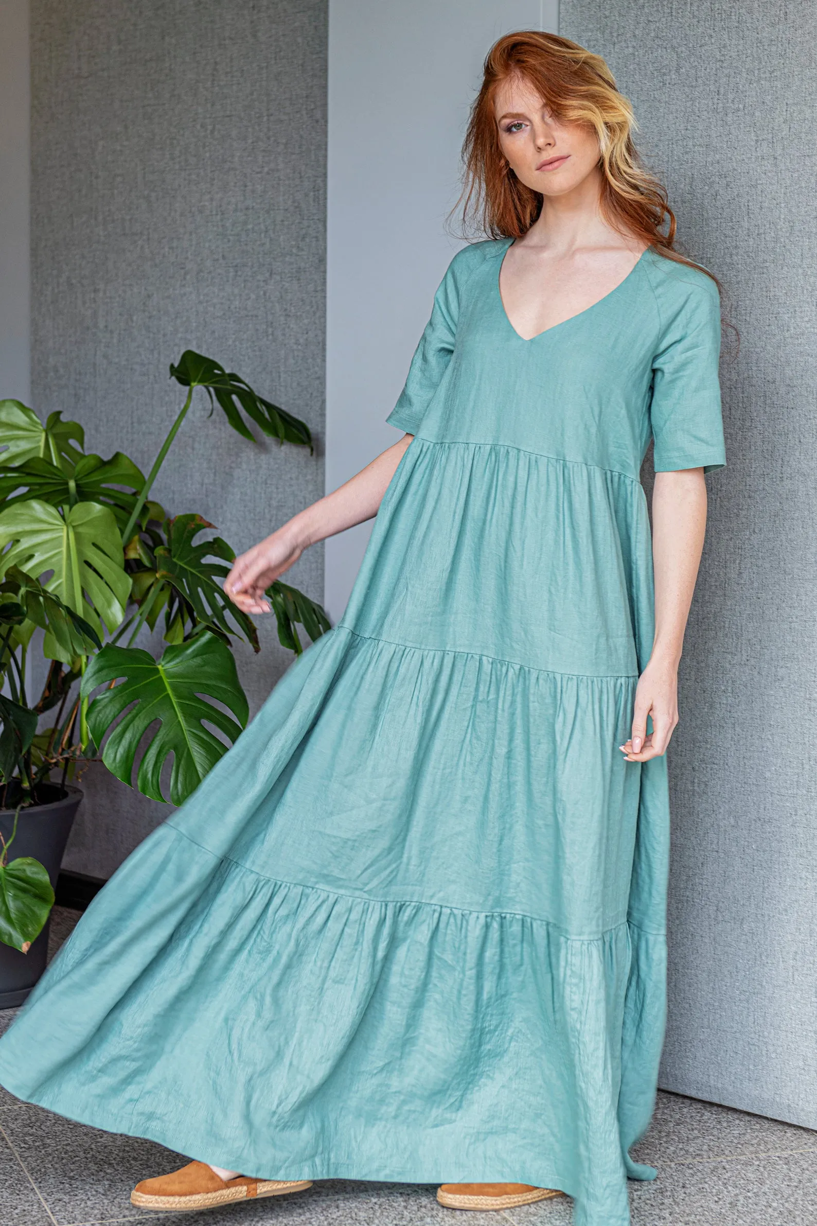 Bohemian Linen Summer Dress