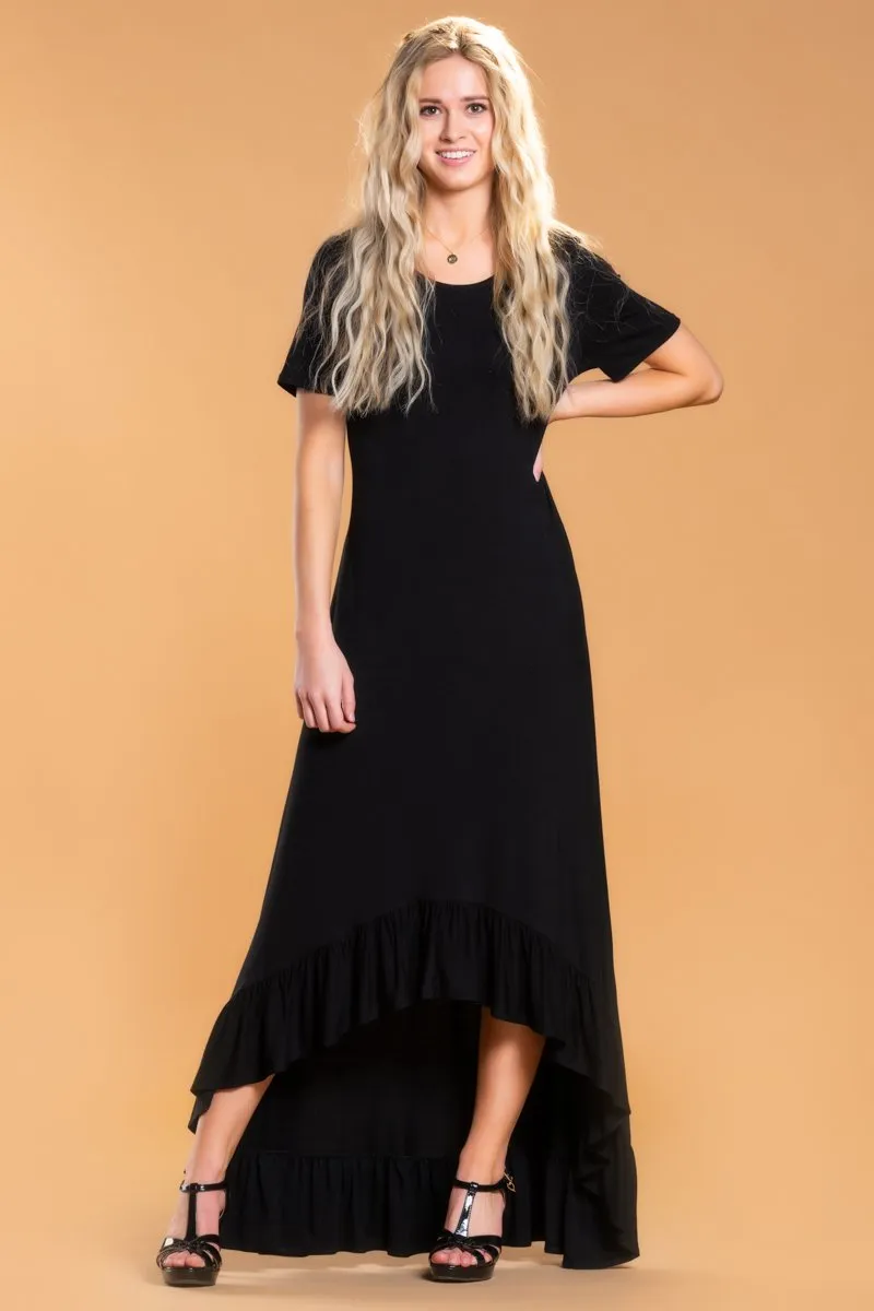 Brigitte Brianna High-Low Jersey Dress