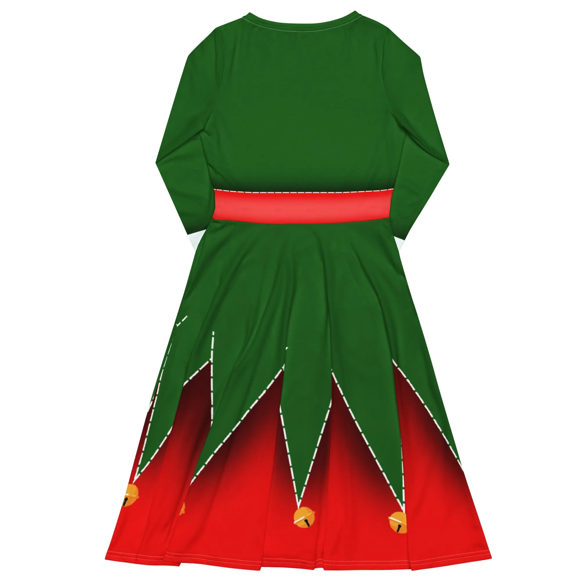 Christmas Elf long sleeve midi dress