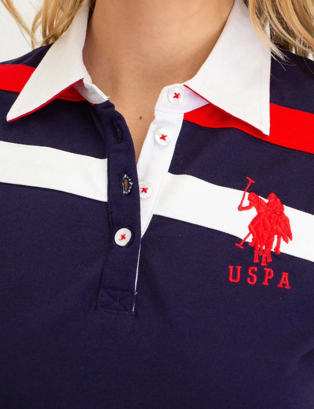 CONTRAST STRIPE POLO SHIRT