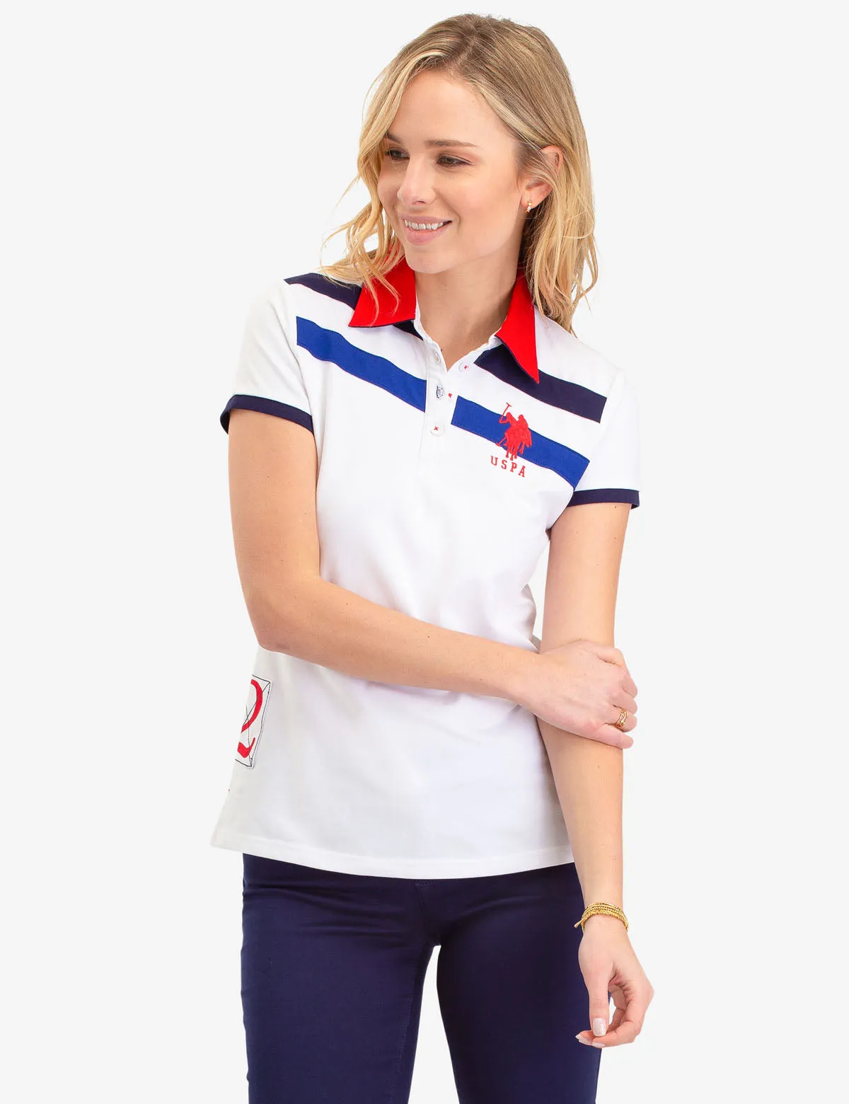 CONTRAST STRIPE POLO SHIRT