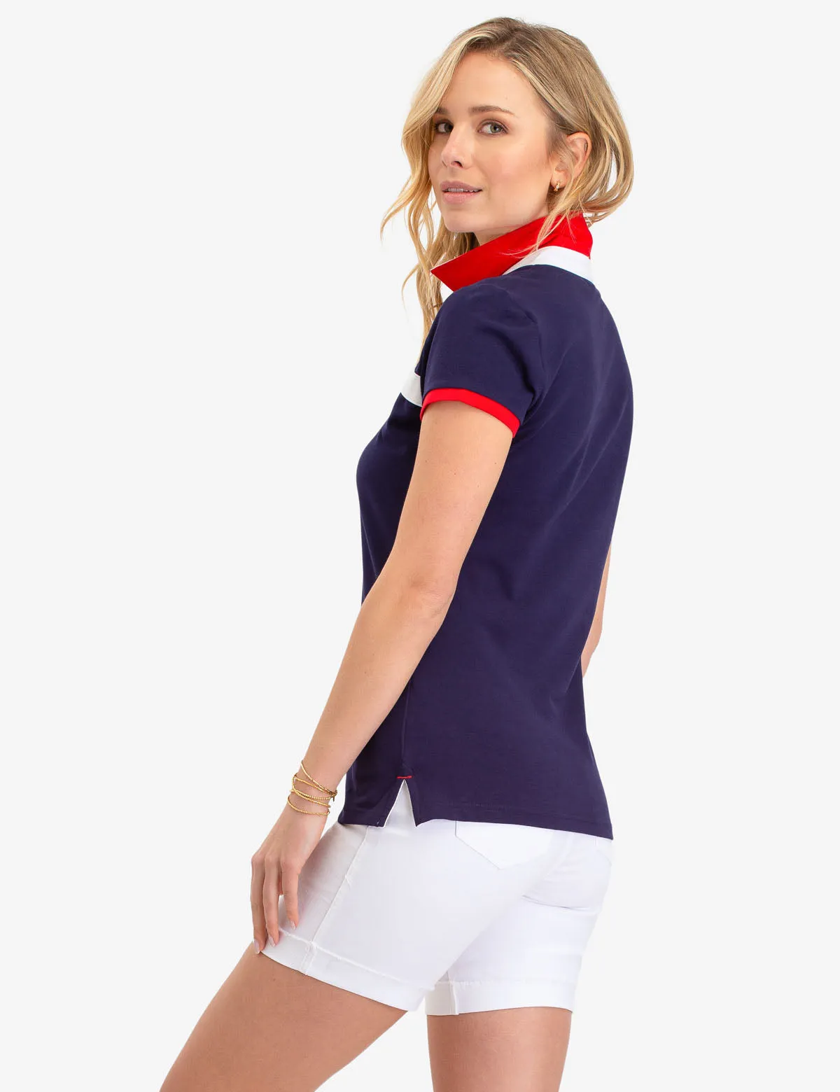 CONTRAST STRIPE POLO SHIRT