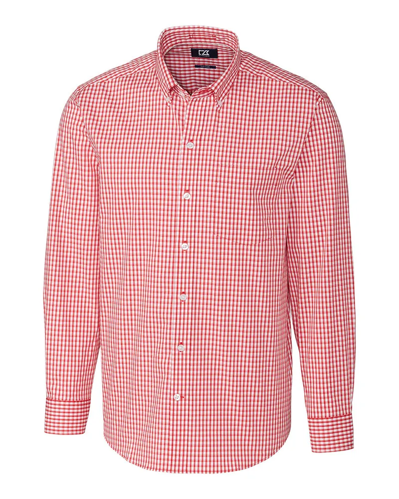 Cutter & Buck Easy Care Stretch Gingham Dress Shirt (Long Sleeve)