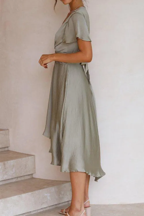 Days Like Today Tie Waist High&Low Midi Dress - 2 Colors