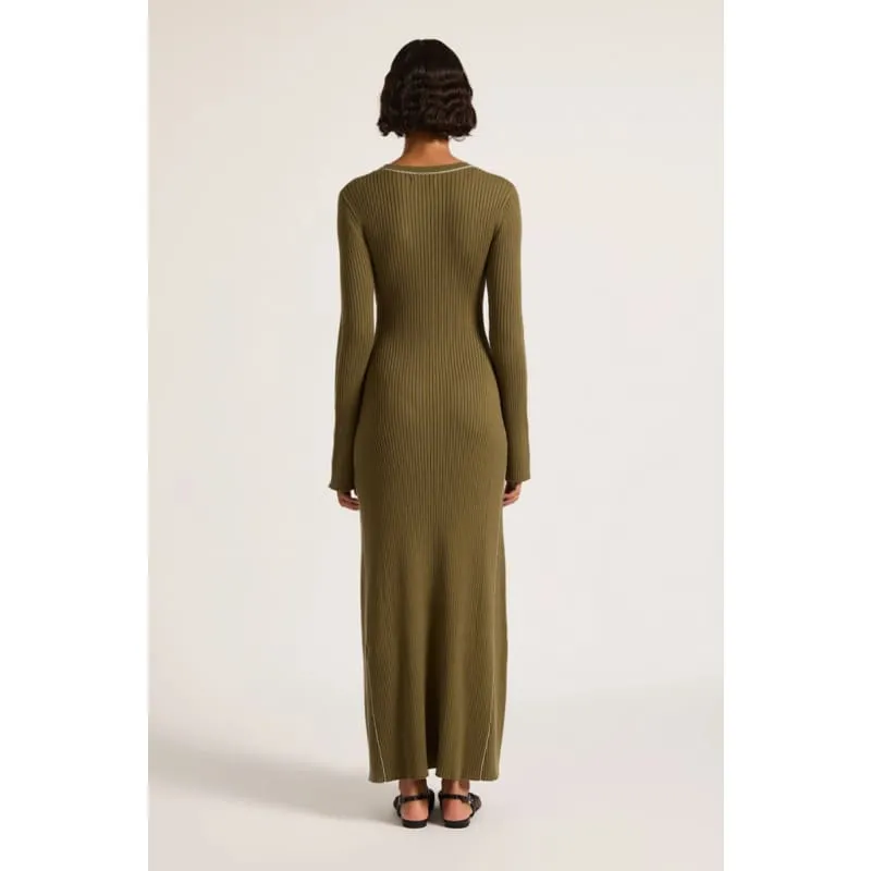 Gaia Knit Maxi Dress | Olive