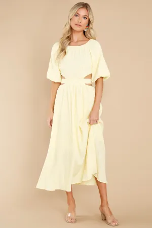 Hold My Hand Pastel Yellow Maxi Dress