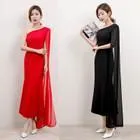 Host Dress Elegant Slim Fit Toast Clothing Solid Color Maxi Dress