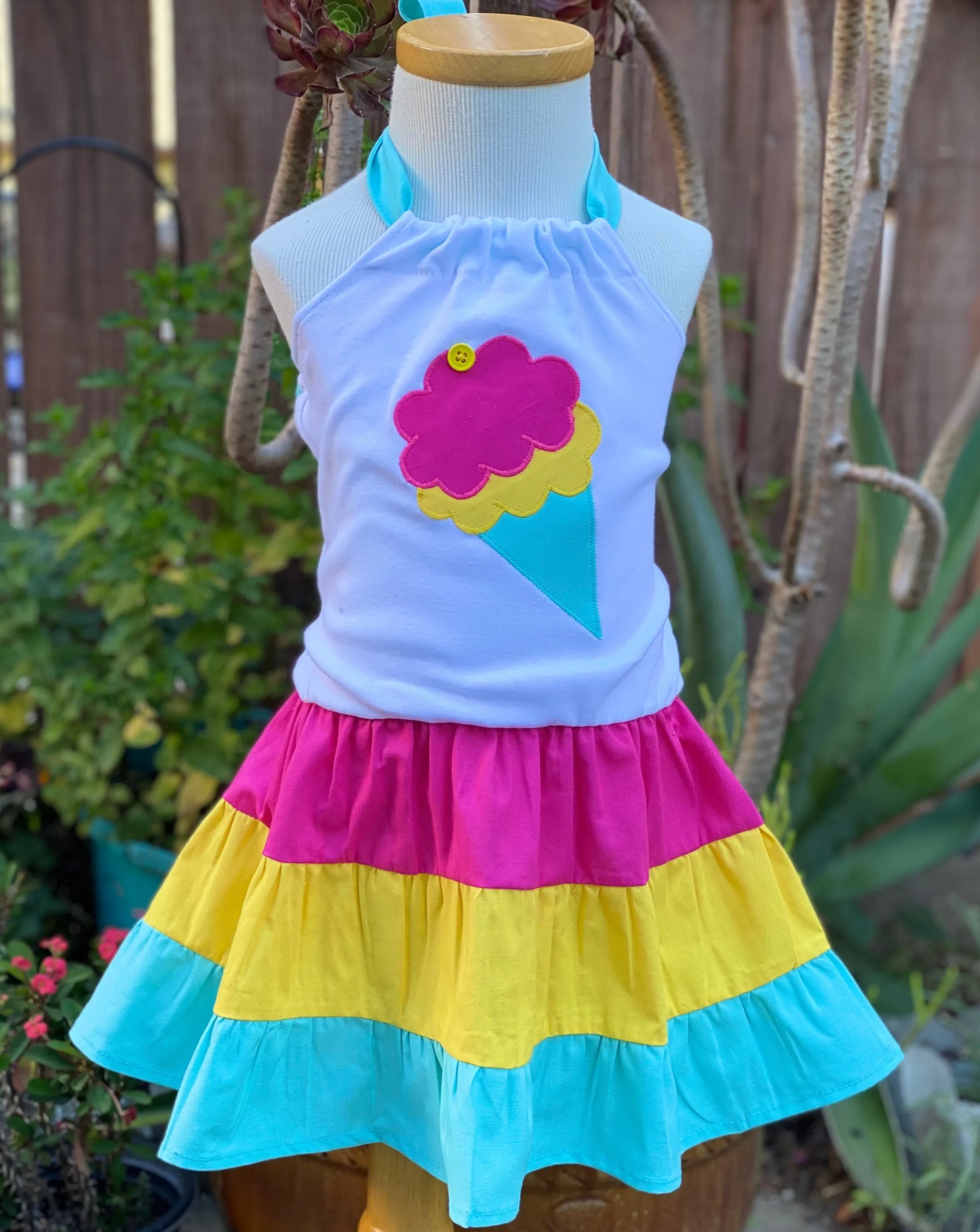 Ice Cream Cone Summer Dress