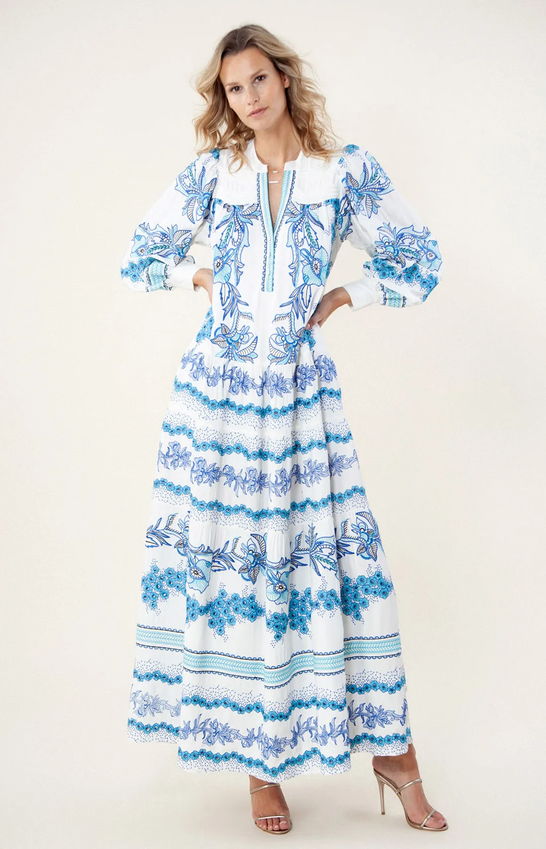 Janina Embroidered Maxi Dress