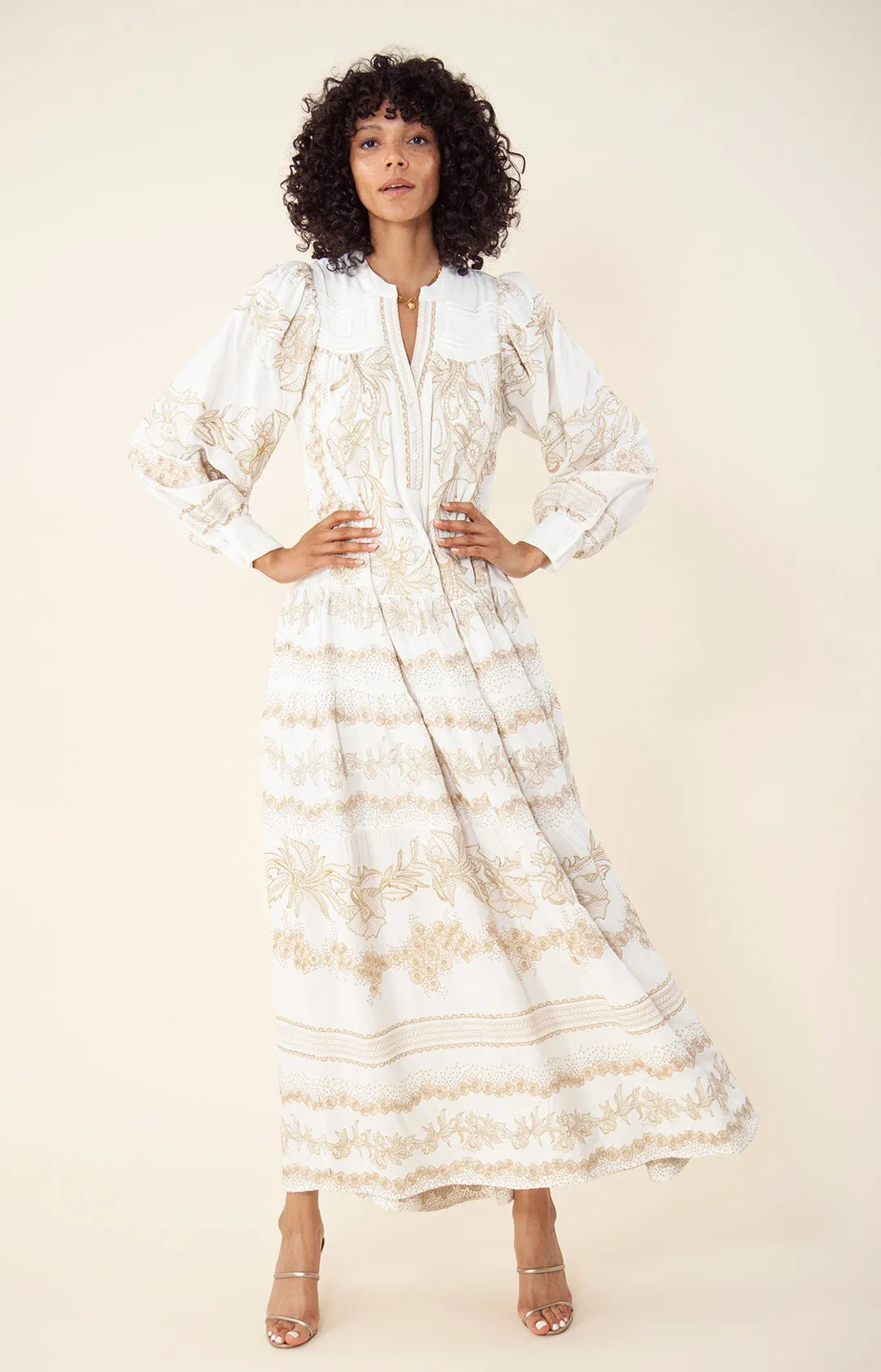 Janina Embroidered Maxi Dress