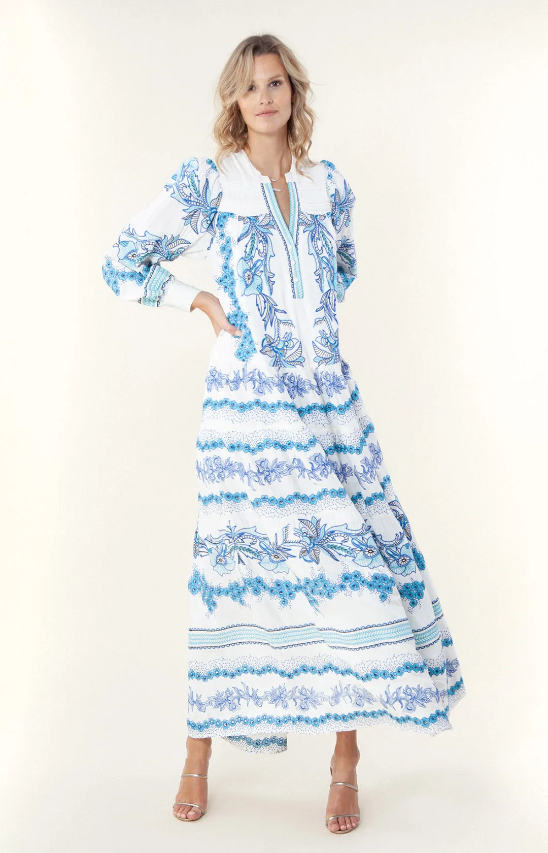 Janina Embroidered Maxi Dress