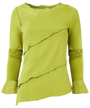 Joe Browns 16 Green Josie Lace Trim Top