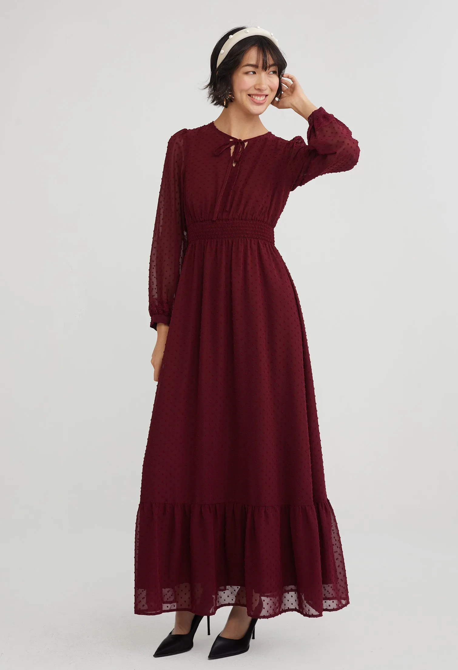 Key Hole Tiered Maxi Dress