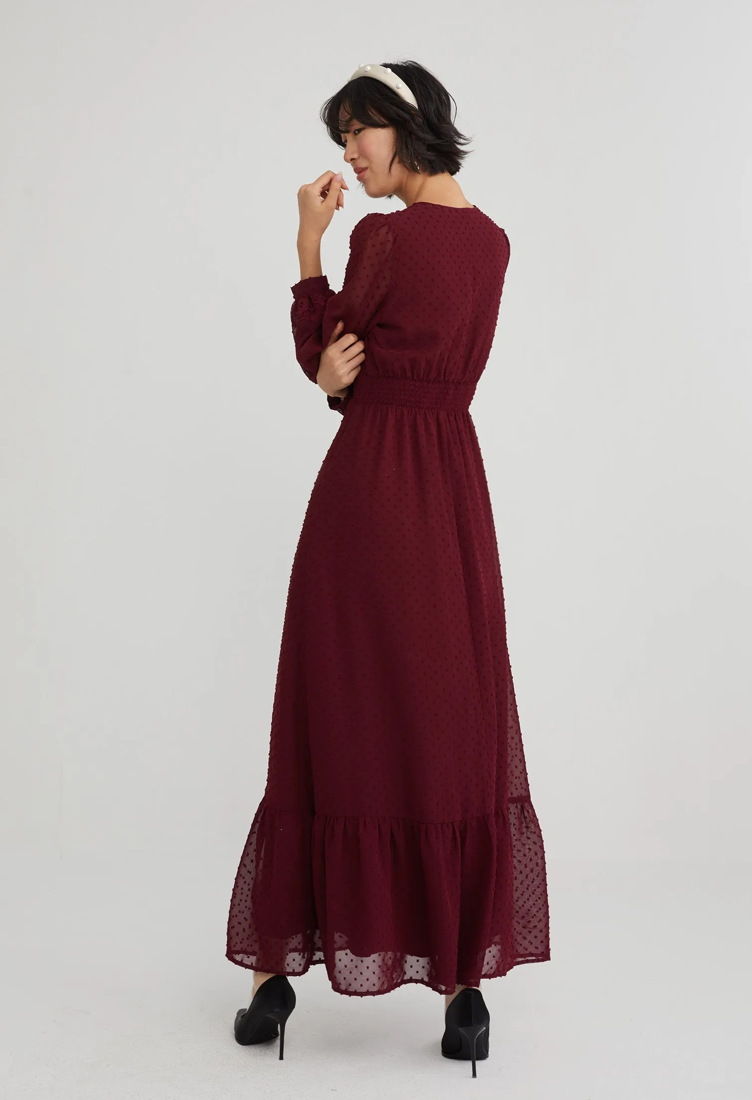 Key Hole Tiered Maxi Dress