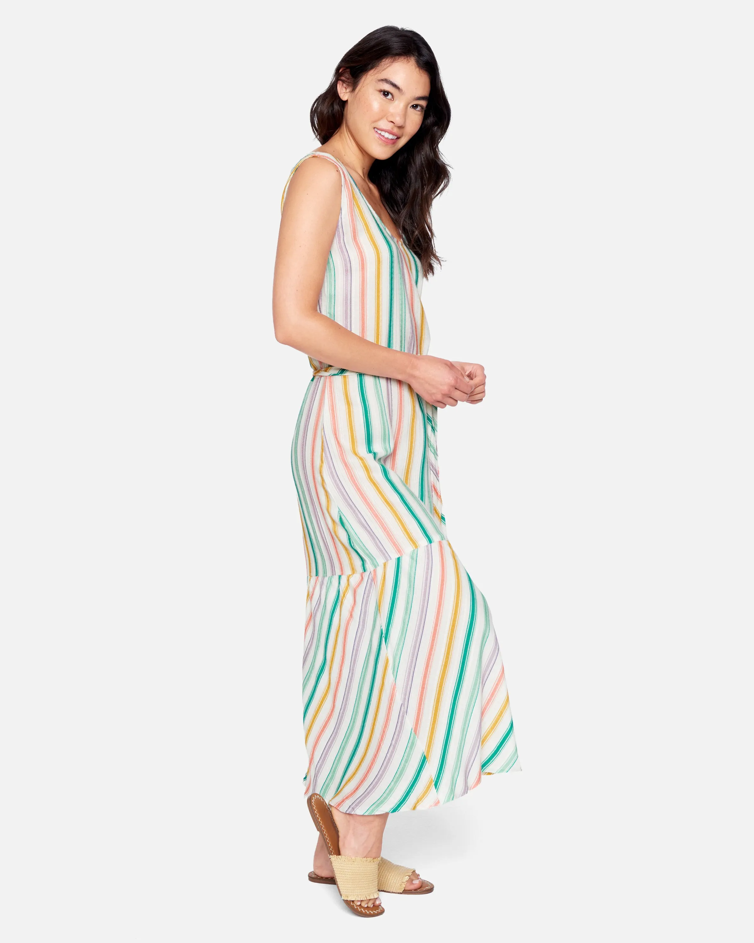 Monroe High-Slit Maxi Dress with Elegant Detailing