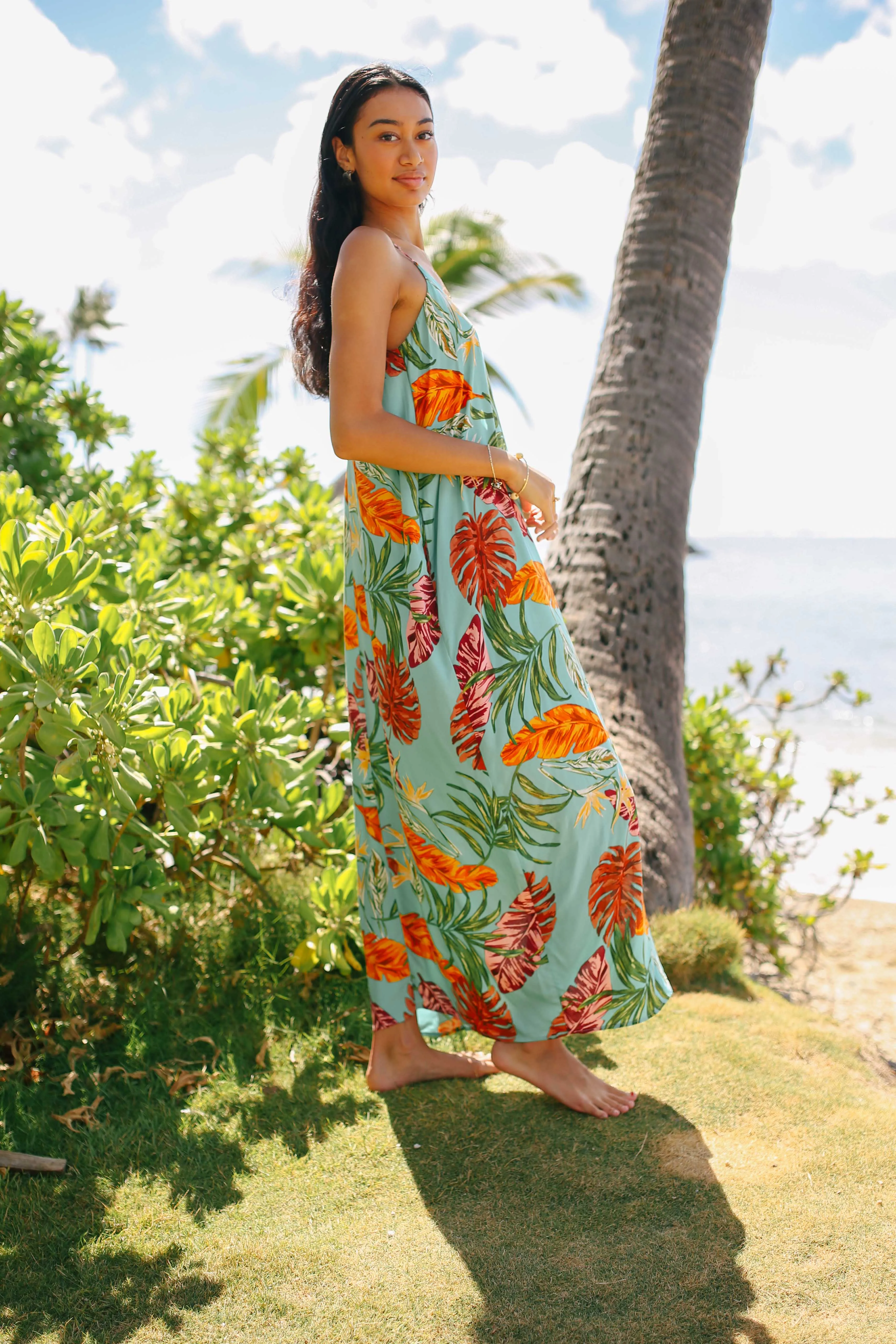 Monstera Pocket Maxi Dress