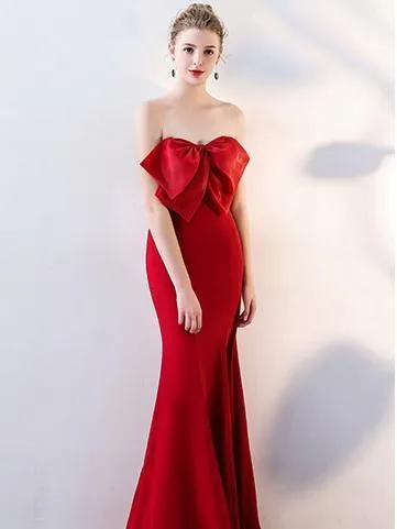 New Sexy Tube Top Fishtail Bride Toasting Suit Maxi Dress