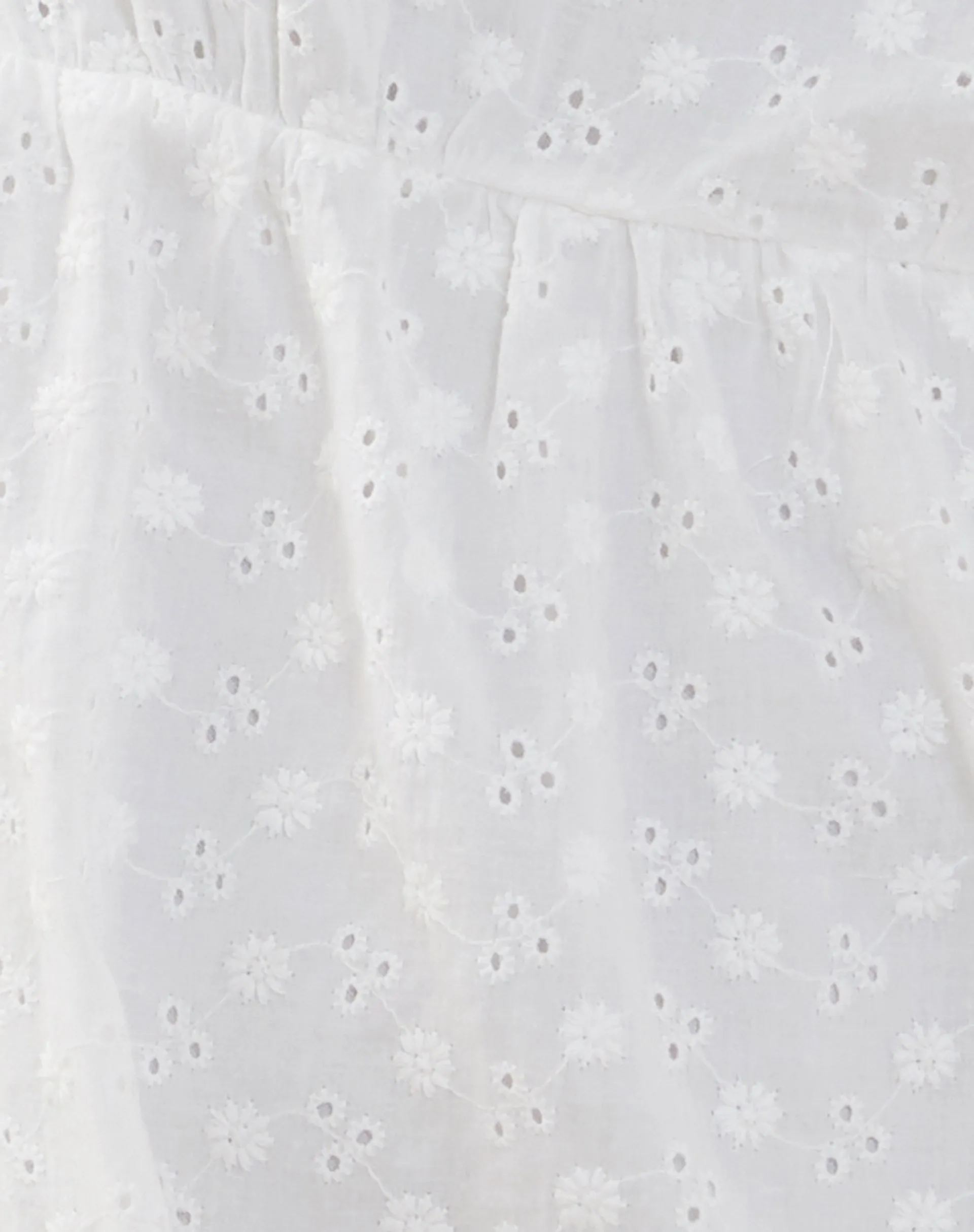 Noja Mini Dress in Broderie Anglaise White