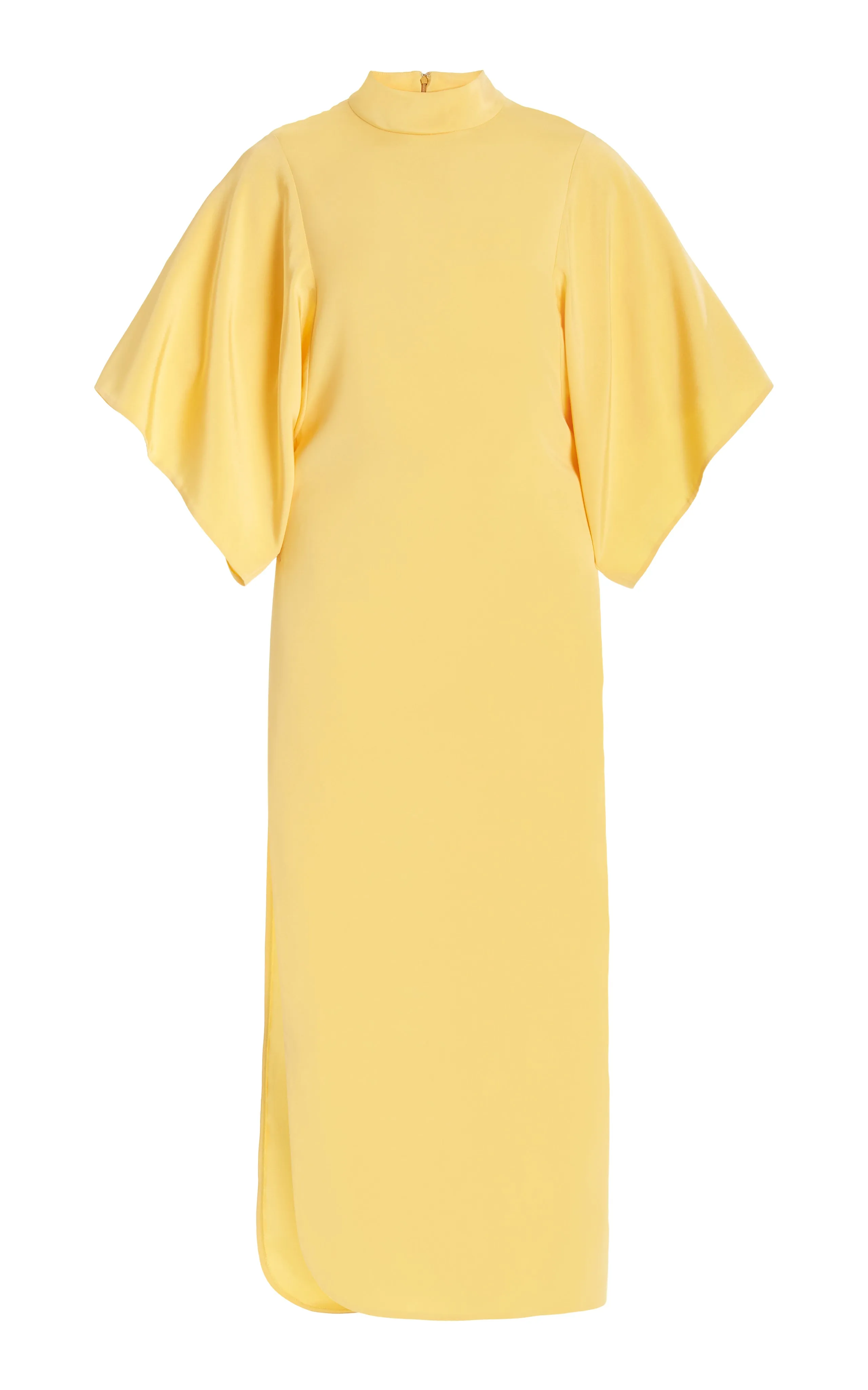 Ochre Mock Neck Sheath Dress