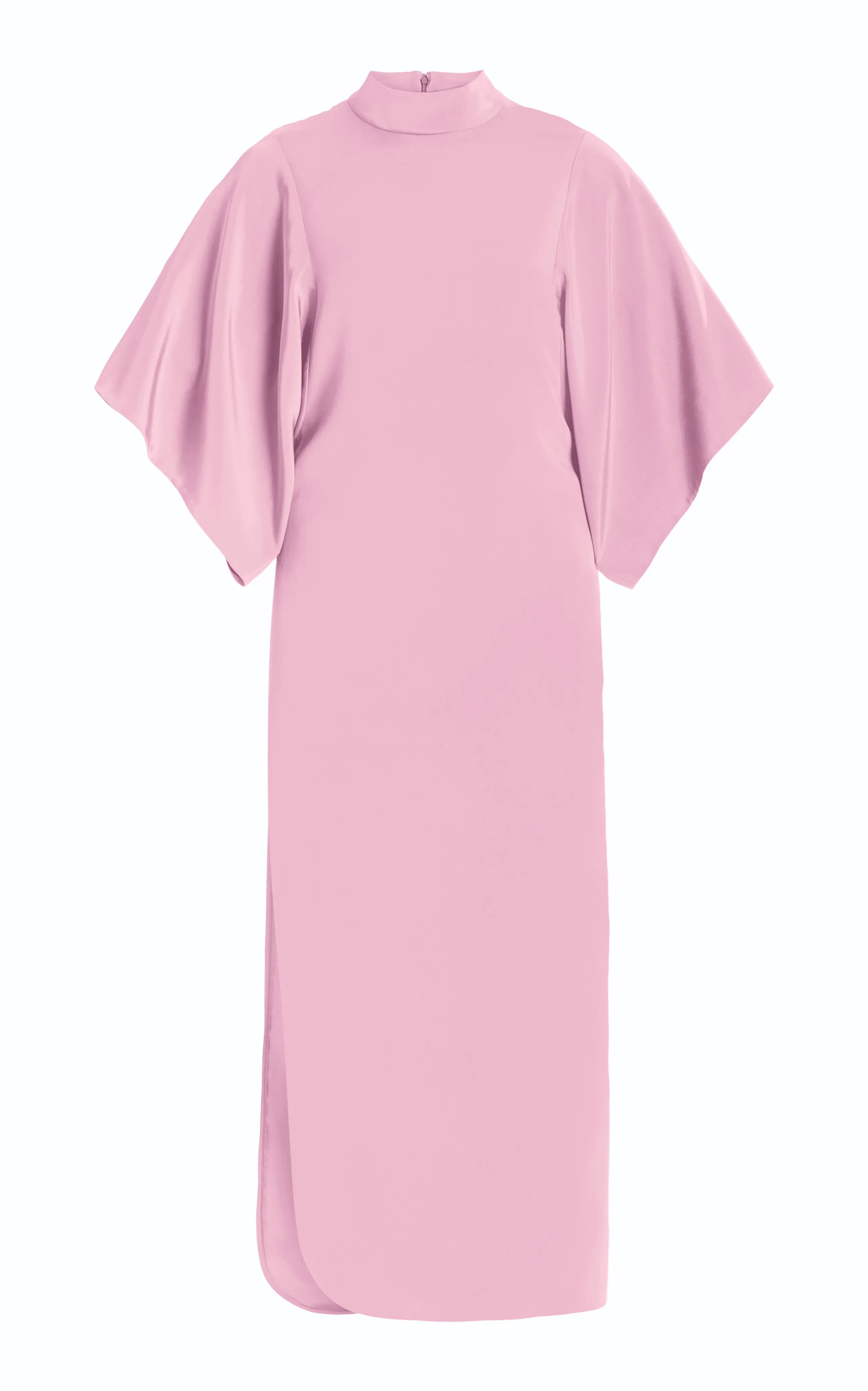 Pink Mock Neck Sheath Dress