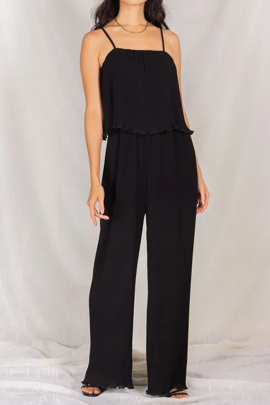 Poised Pleated Jumpsuit