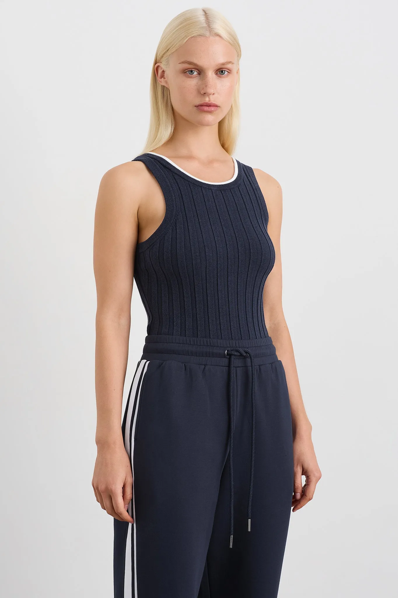 Racer Split Knit Top 107