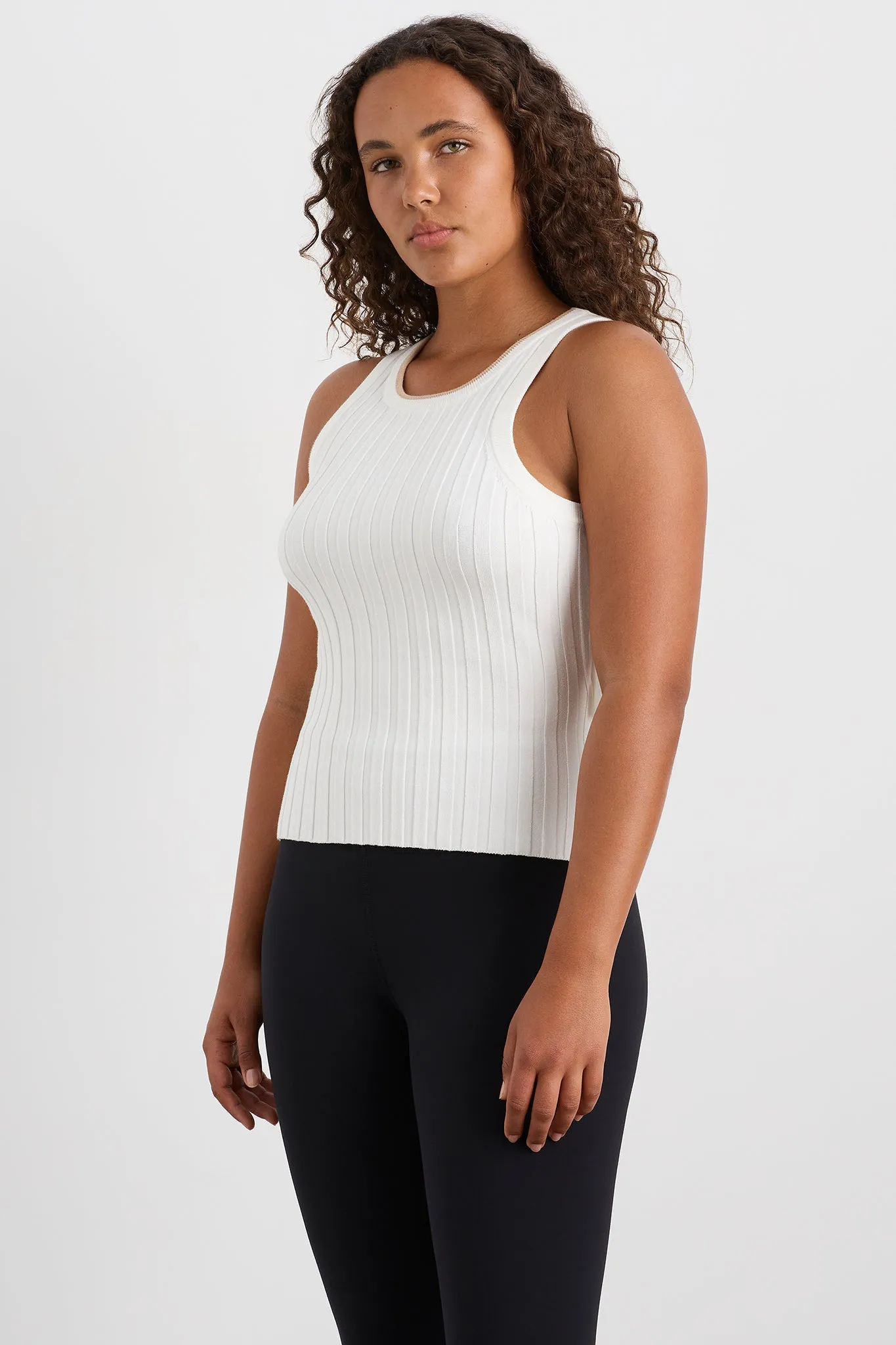 Racer Split Knit Top 107