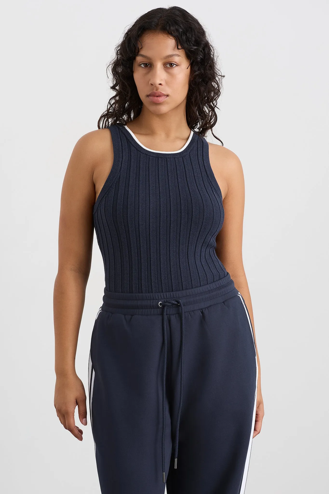 Racer Split Knit Top 107