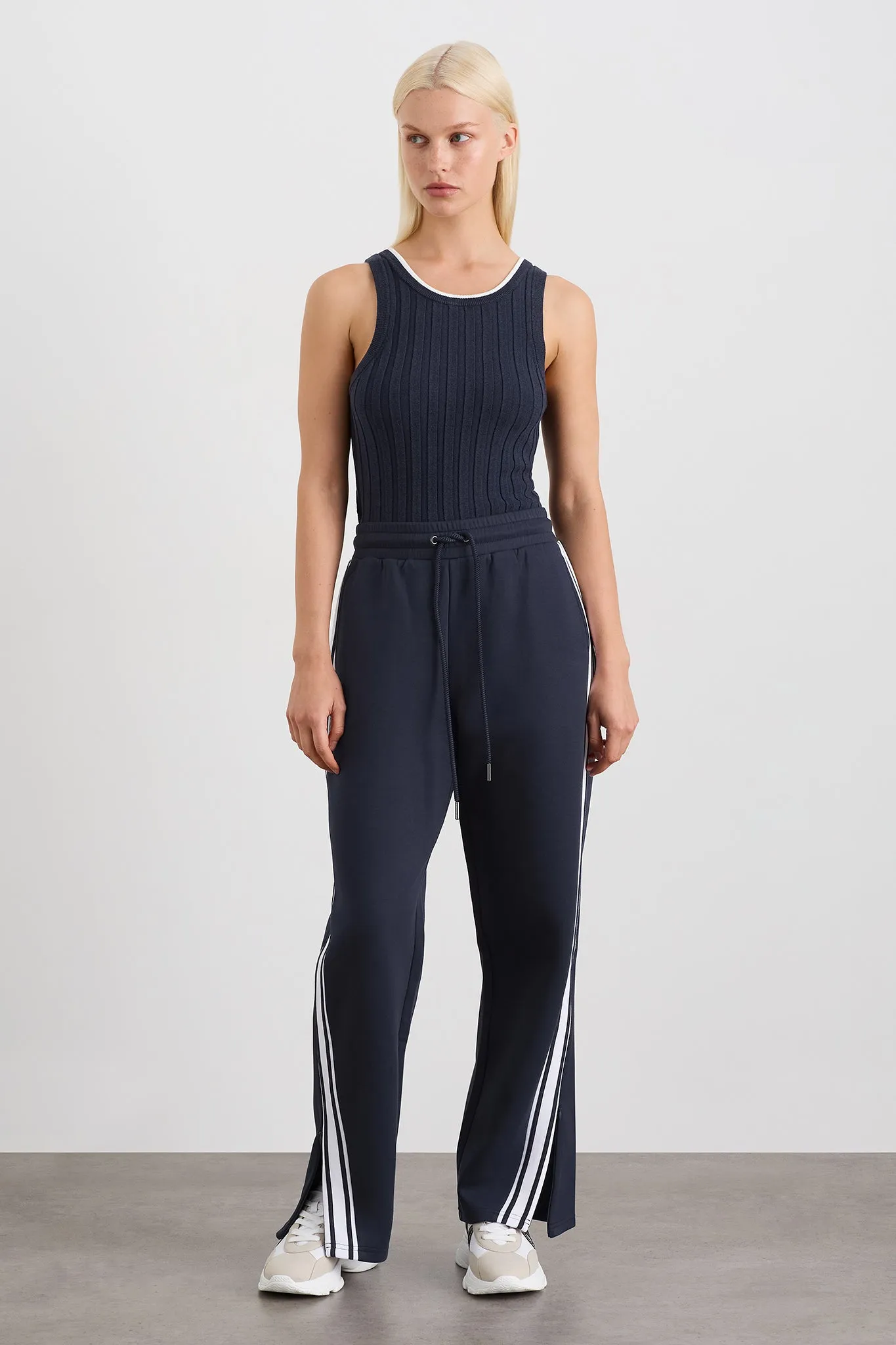 Racer Split Knit Top 107