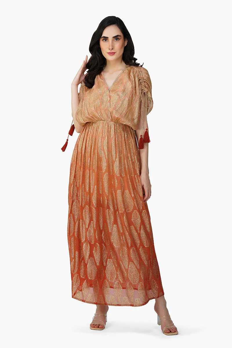 Sandstone Lurex Ombray Maxi Dress