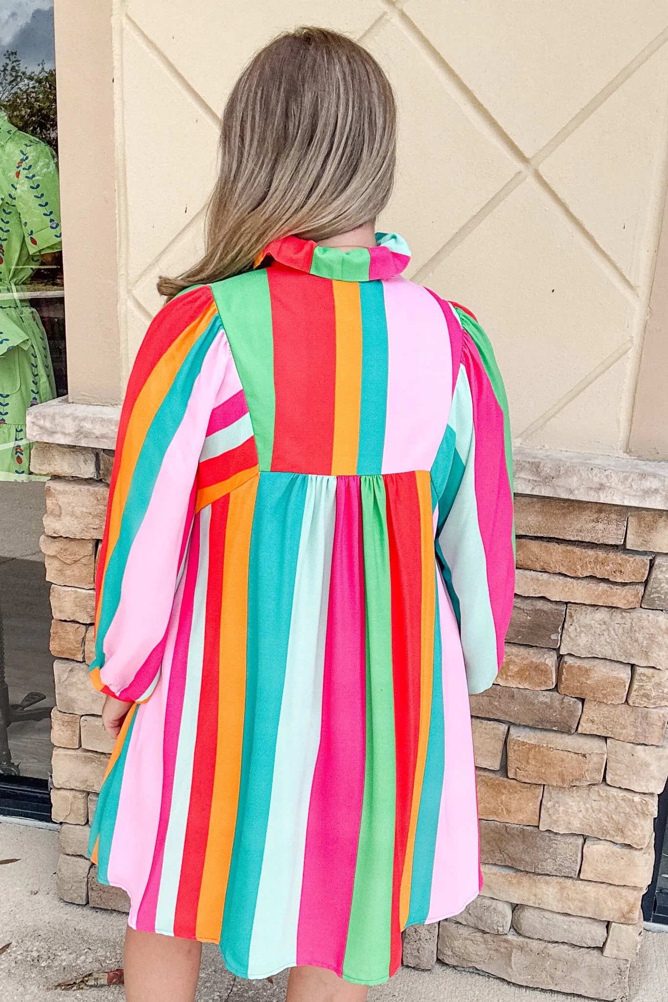 SAVANNAH Dress - Bright Stripe