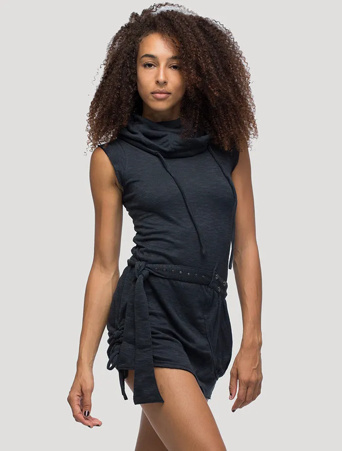 Soba Sleeveless Turtleneck Dress