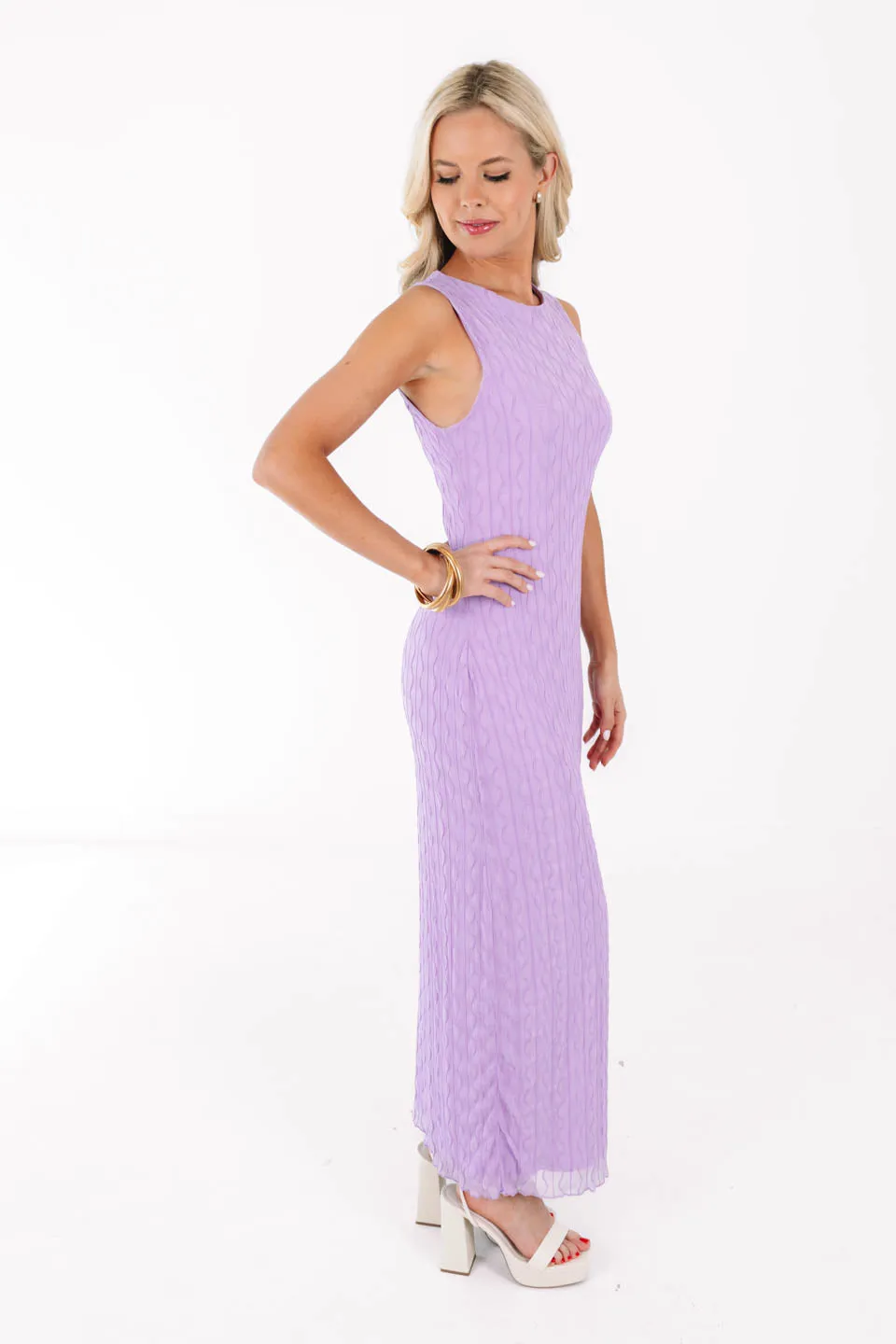 Summer Soiree Midi Dress - Lilac