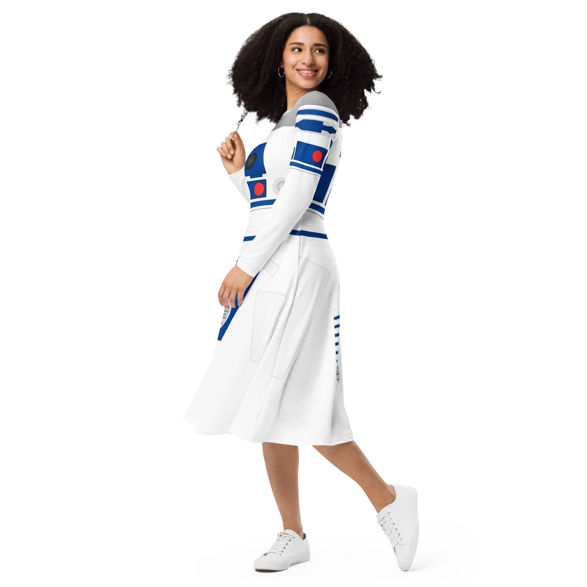 The Droid long sleeve midi dress