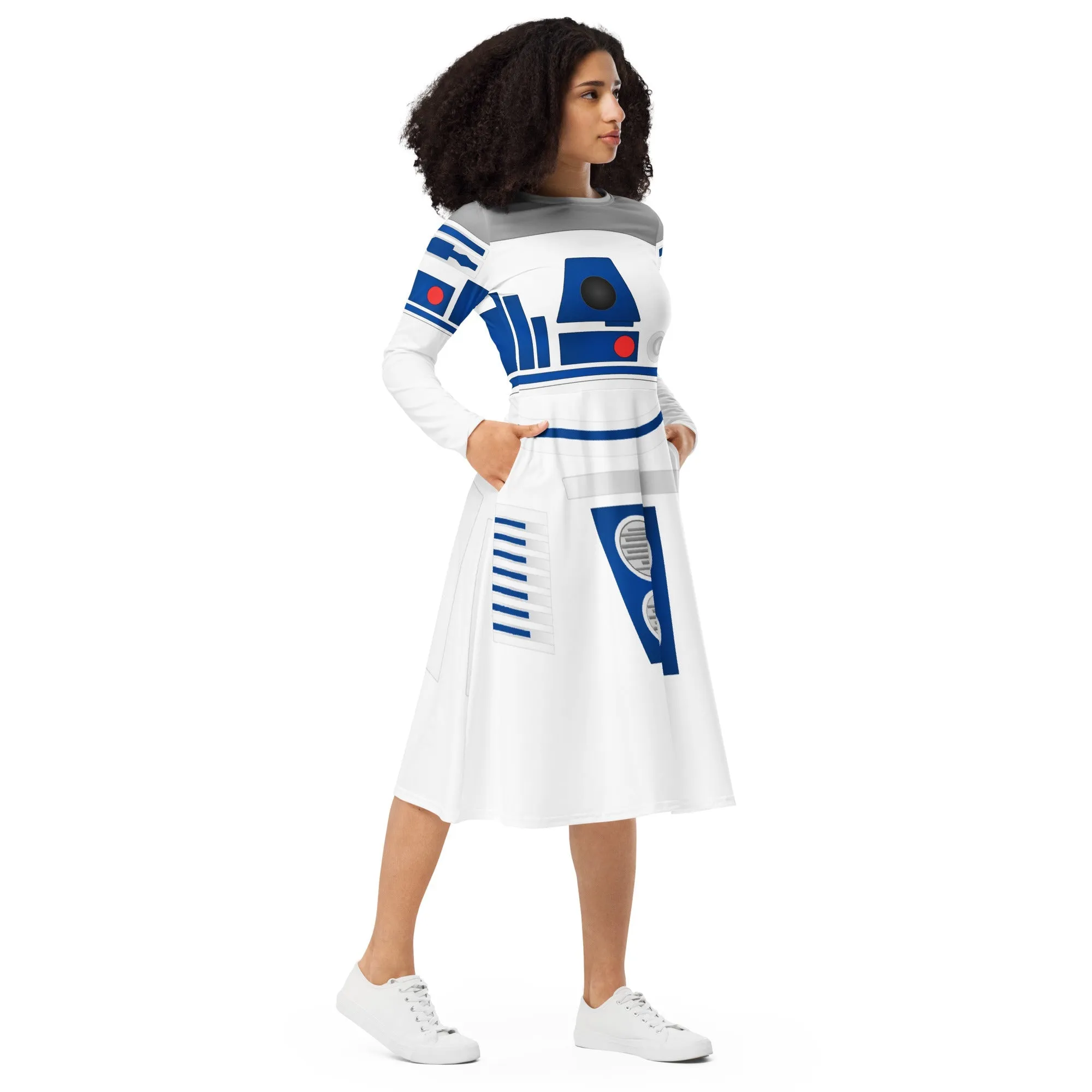 The Droid long sleeve midi dress