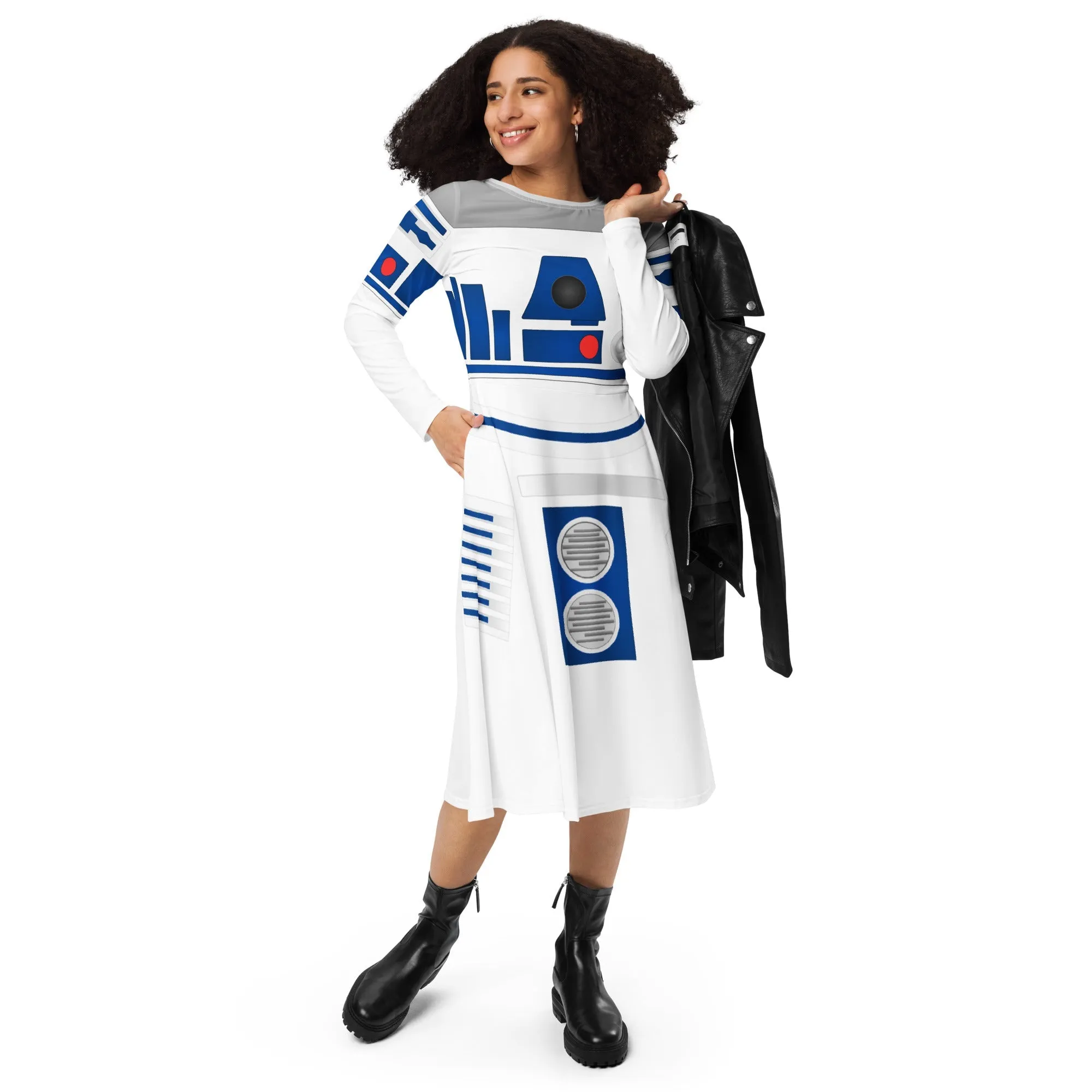 The Droid long sleeve midi dress