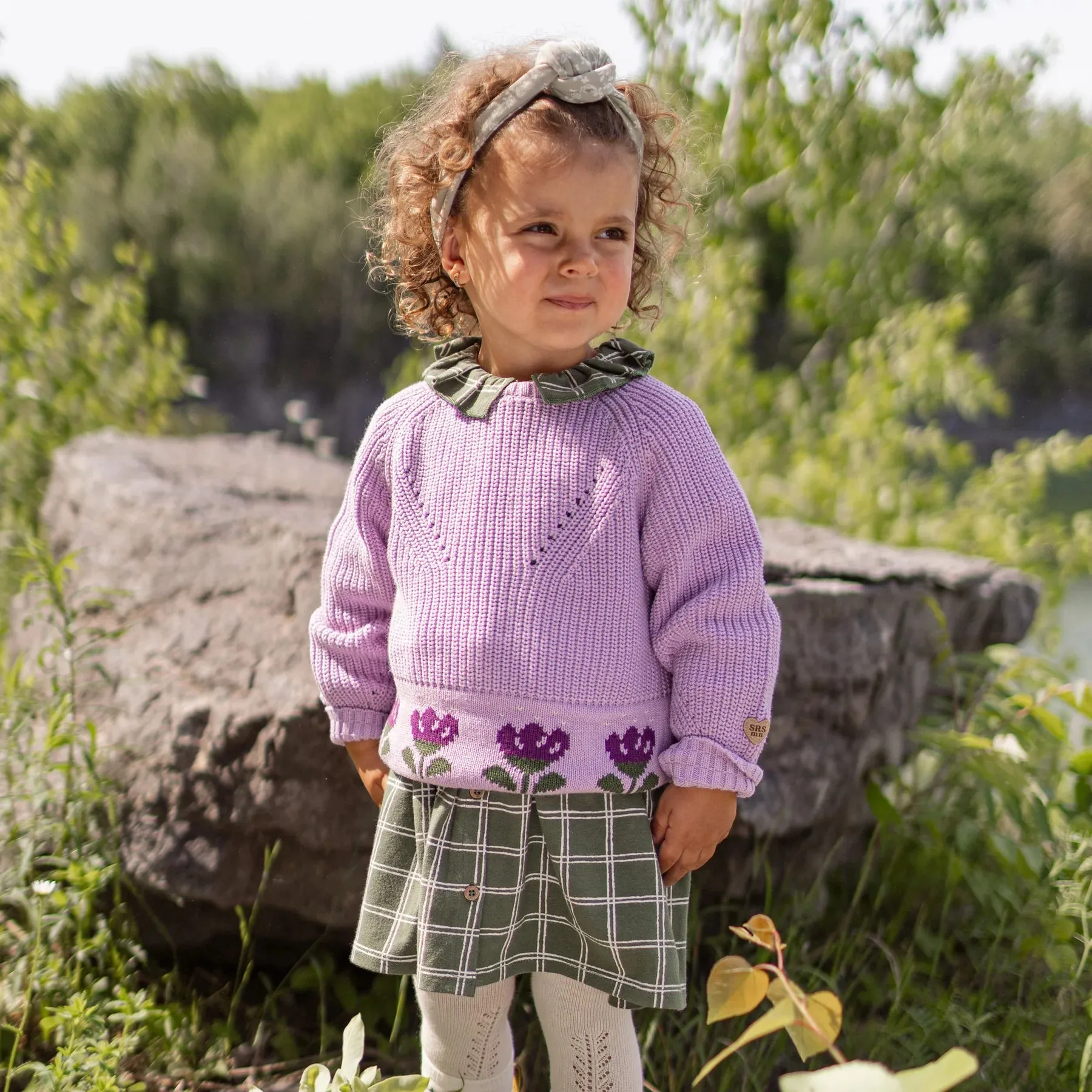 The Ginger Plaid Jersey Dress - Green - BABY