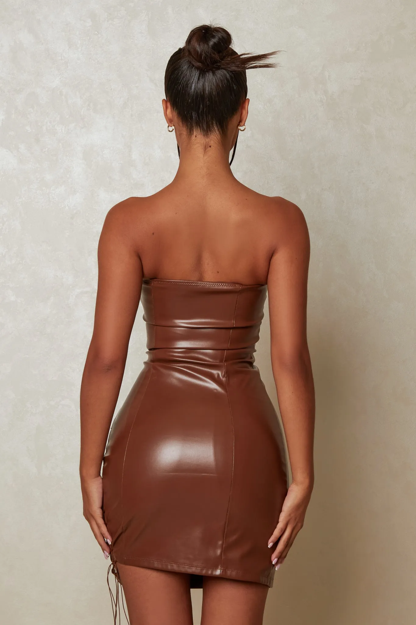 The Laced Leather Mini - Brown