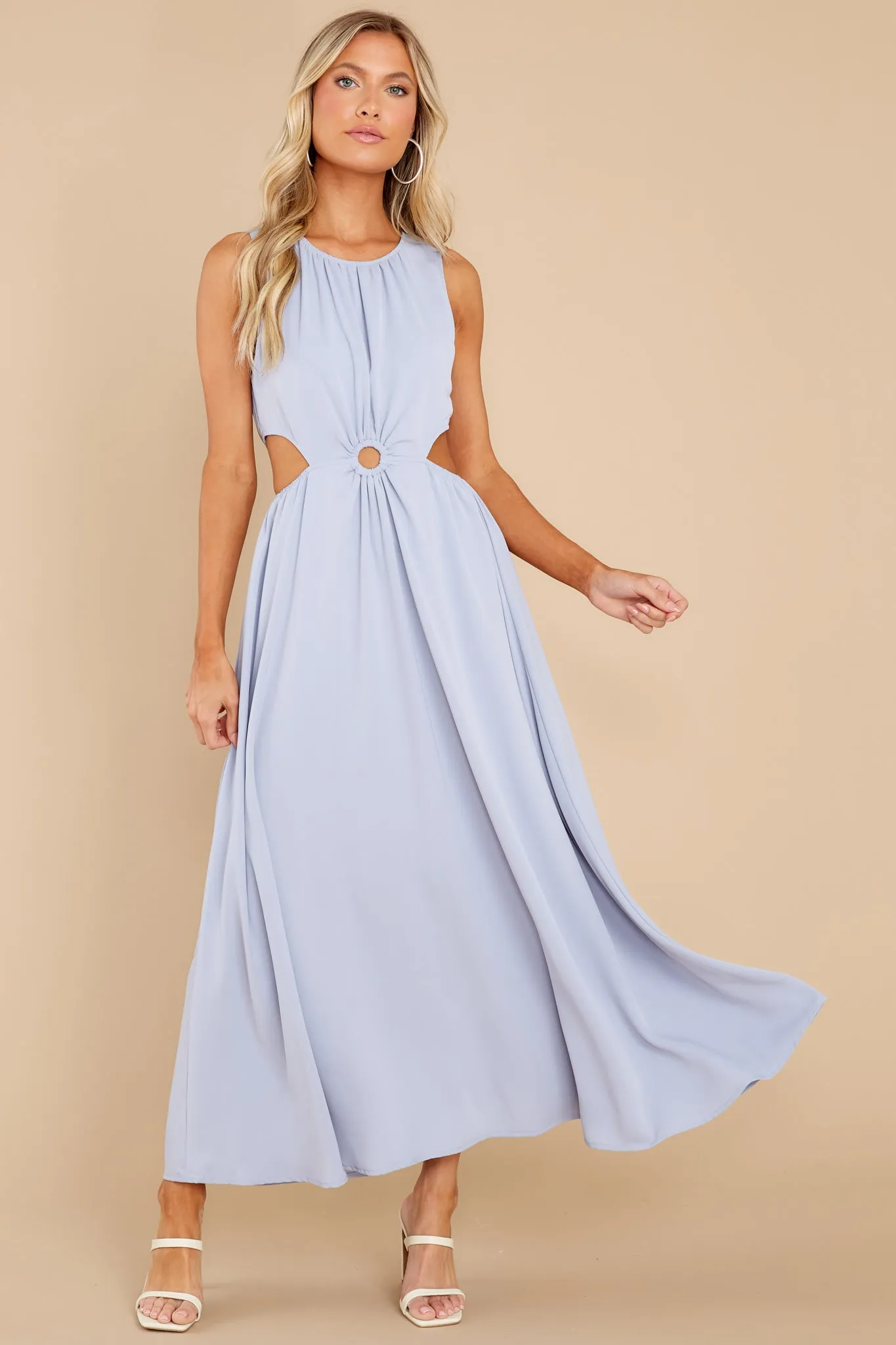 Wander With Me Dusty Blue Maxi Dress