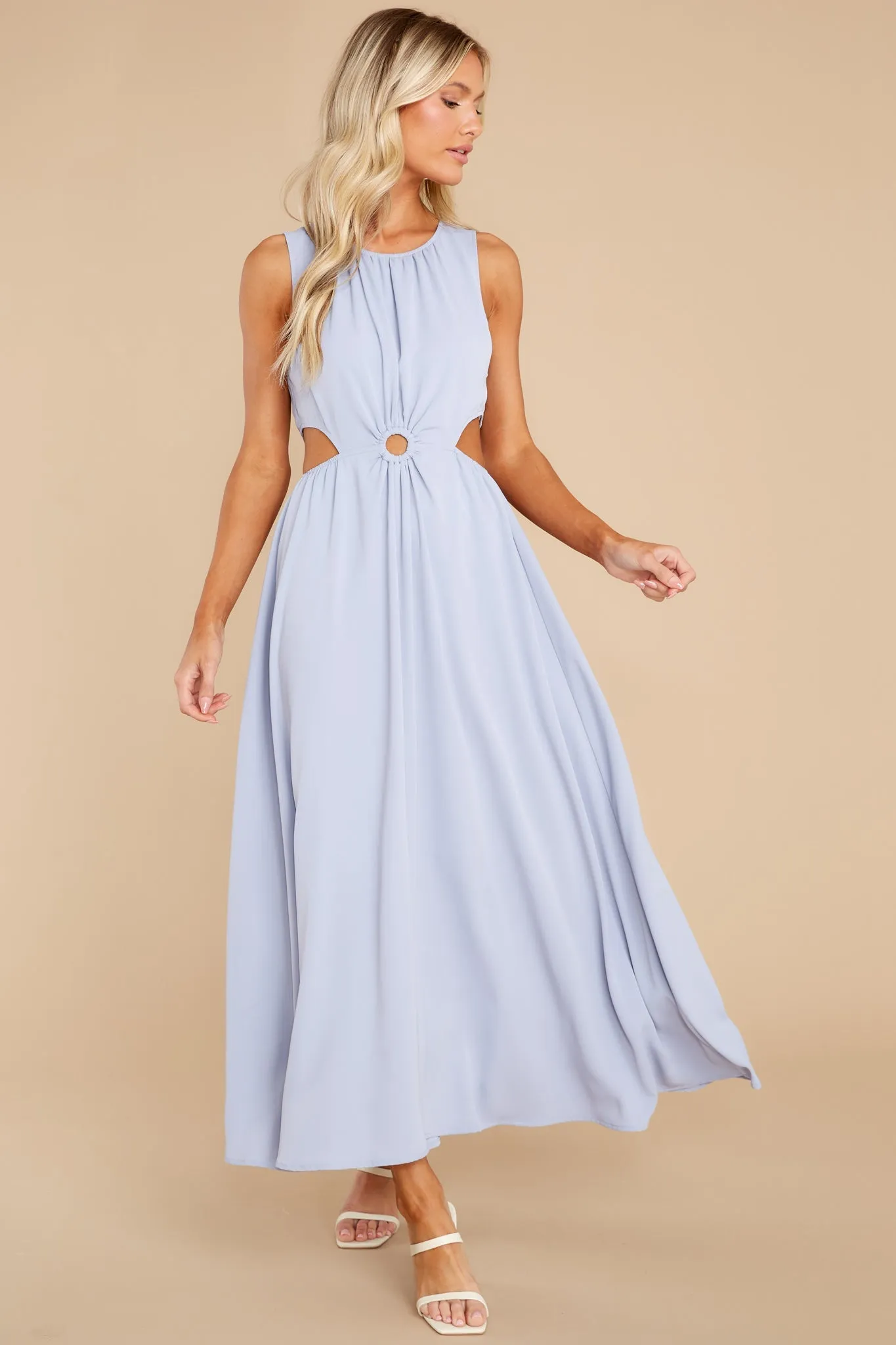 Wander With Me Dusty Blue Maxi Dress